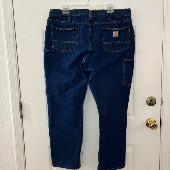 Carhartt Men's Blue Rugged Flex Relaxed Fit Utility 5 Pocket Jeans Sz 40x30 - Picture 4 of 8